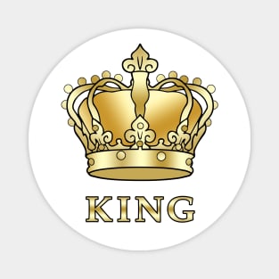 Birthday King Gold Crown T-Shirt Prince Princess King Queen Crown For Boys And Men T-Shirt Magnet